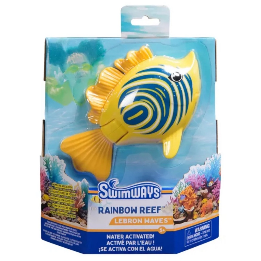 New SwimWays Rainbow Reef LeBron Waves Fish Bathtub Pool Play Toy NWT